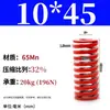 Padrão Japonês Vermelho 65Mn Mola para Moldes Padrão Japonês Retangular Compressão Forte Mola de Compressão de Fio Plano Tm Spring Swm Carga Média