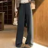 Calça flare para gestantes petite, nova calça flare com cordão para outono e inverno, fluida, modeladora, que cobre o quadril, alongadora das pernas, calça longa para usar como outer