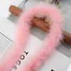 Tira de plumas planas de color directo de fábrica Tira de lana de pavo materiales de decoración manualidades regalo de Navidad DIY