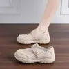 Zapatos de Mujer de Suela Gruesa para Aumentar la Altura, Nuevos de Verano, Versátiles para Uso Exterior, Ligeros, Cómodos, Deportivos Casuales, Zapatos de Skate, Zapatos de Lona para Estudiantes