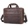 Jiameda Hot Retro Maleta de Couro Genuíno Camada Superior Couro Bovino Especial Transfronteiriça Bolsa de Mão Couro Crazy Horse Bolsa para Computador