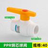Válvula de bola de 20 ppr, válvula de bola de plástico ppr, válvula con núcleo de acero, accesorios para tuberías de agua, válvula de bola con núcleo de acero de doble unión termofusible de 20 y 25