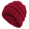 Chapéu de lã tricotado com abertura para rabo de cavalo feminino, chapéu pullover quente de outono e inverno europeu e americano, várias cores, sem etiqueta CC