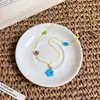 Cabaña del Bosque~Collar de Cuentas de Champiñones de Color Contrastante para Mujer, Estilo Dopamina de Verano, Cadena Versátil para la Clavícula para el Día a Día