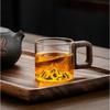 Taza de Degustación de Té con Mango de Madera para el Hogar Sencilla Resistente al Calor Lujo Ligero Personalizado Creativo Juego de Té con Mango Taza de Vidrio Vista a la Montaña Taza de Té Pequeña