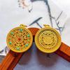 Colgante Disco Wufu Joyería de Latón Chapado en Oro para Mujeres Colgante Disco Wufu Color Duradero para Hombres y Mujeres Collar