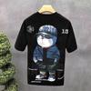 Camiseta Manga Curta Estampada Desenho Doraemon Marca Tendência Masculina Moda Verão 2024 Top Masculino Camiseta Desenho