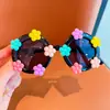 Novos óculos de sol infantis 2025 óculos de sol redondos fofos com filtro de flor óculos de sol óculos de sol formato de bebê