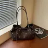 Bolso de hombro tipo tote para el día a día con lunares, estilo vintage, gran capacidad, bolso casual de moda para mujer Otoño/Invierno 2026