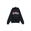 Moletom com capuz rosa para casais, cantor de hip hop Sp1der Young Thug, mesma letra de espuma 555555