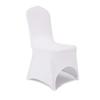 Capa de Cadeira Elástica Branca para Restaurante Banquete Hotel Capa de Cadeira À Prova de Poeira Casamento Uma Peça Capa de Banqueta Capa de Cadeira Cadeira de Jantar Elástica