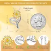 Collar de Girasol de Plata de Ley S925 Transfronterizo Europeo y Americano para Mujer Colgante de Girasol de Amazon Cadena Clavicular para el Día de la Madre y San Valentín