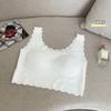 688# Roupa Íntima Esportiva Feminina Sutiã de Renda Sem Aro Lindo Top Respirável Anti-queda Verão Fino
