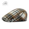 Boina a cuadros nueva de otoño, sombrero delantero retro británico para mujer, sombrero delantero artístico juvenil para hombre, sombrero de pintor de moda