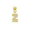 Andywen Plata S925 Accesorios de Letras Microincrustados Colgante de Letra Inglesa Simple y Versátil Pendientes Colgantes de 26 Letras