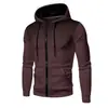 Sudaderas populares para hombre transfronterizas, cárdigan con capucha de forro polar de lunares para hombre de otoño e invierno, ropa exterior deportiva y casual para jóvenes, en stock