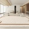 Alfombra de terciopelo impermeable Maillard para sala de estar, mesa de centro de lujo ligera y avanzada, alfombra de piso simple francesa para dormitorio