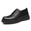 Zapatos de Cuero Negro para Hombre 2024 Nuevos de Invierno Transpirables Zapatos que Aumentan la Altura para Hombre 10cm Zapatos de Vestir de Negocios Casuales para Boda