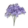 Buquê de Hortênsia Artificial com 5 Cabeças para Decoração de Casamento, Arranjo para Salão de Casamento, Buquê de Flores Artificiais de Tecido de Seda, Acessórios para Arranjo de Flores DIY, Várias Cores Disponíveis