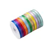 Cinta de poliéster de 1 cm, cinta de poliéster de tejido liso de colores, material de manualidades DIY para hacer moños, adecuada para ropa, ribetes de bolsas y empaque de regalos