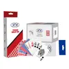 Caja completa barata de naipes de Texas Hold'em, cartas de plástico PVC, juegos de cartas personalizados, irrompibles, tacto de alta gama