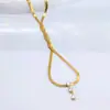 Cadena Hueso de Serpiente Estilo Europeo y Americano Colgante de Circonita Acero Inoxidable Collar de Gama Alta Versátil para el Día a Día Diseño de Nicho Joyería para Mujer Venta al por Mayor