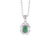 Yilu Plata S925 Plata Esterlina Jade Vintage Lujo Ligero Simple Colgante de Fideos de Huevo Moda Elegante Versátil Colgante de Plata