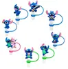 Cubiertas para Popotes, Tapas para Popotes, Serie de Dibujos Animados Stitch, Silicona a Prueba de Polvo, Decoraciones Lindas de Anime para Popotes, Al Por Mayor en Stock