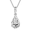 Plata de Ley S925 Moda Lujo Ligero Collar de Moissanita Temperamento de Gama Alta Exclusivo Transfronterizo Fabricante de Gargantillas Venta Directa al por Mayor