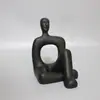 Bolsa de expressão criativa moderna simples, ornamentos de escultura de figura abstrata de resina, decorações criativas de mesa para estudo