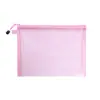 Vendas Diretas da Fábrica Bolsa de Lápis Estudante para Exame Portátil Multifuncional Bolsa para Documentos Bolsa Simples de Malha para Artigos de Papelaria Bolsa Transparente com Zíper