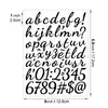 Pegatinas de Letras Manuscritas de 1 pulgada Blanco y Negro Vinilo Impermeable Manualidades para Diario Pegatinas de Letras DIY