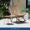 Sillón Mecedora Reclinable Adulto Balcón Silla de Ocio para el Hogar Silla de Ratán para el Hogar Patio Exterior Silla Mecedora Perezosa