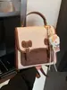 Mochila Transfronteriza de Colores Bloqueados de Moda para Mujer, Nueva Moda de Verano 2026, Mochila Escolar para Estudiantes, Mochila Pequeña de Viaje