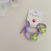 Lindo Mini Frijoles de Colores Par de Anillos para el Cabello de Niños Cuerda para el Cabello de Bebé Cuerda para la Cabeza Gomas Pequeñas