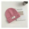 Gorro de Lana Cálido para Niños y Niñas de Otoño e Invierno Gorro de Punto Simple con Forma de Concha y Letra Color Caramelo Gorro para el Frío