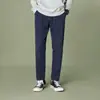 Pantalones Largos Casuales para Hombre Primavera y Otoño Delgados Sueltos Modernos Versátiles Elásticos Rectos Ligeros de Negocios Cortos Pantalones de Traje