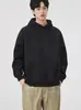 Outono e Inverno Novo Preto Look Emagrecedor Moletom Solto Textura Clássica Top Esportivo Pulôver com Capuz Feminino Mesmo Estilo para Homens e Mulheres