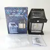 Luz Solar de Jardim à Prova d'Água para Exterior com LED que Acende Automaticamente Após o Anoitecer, Luminária de Parede com Sensor de Corpo Humano e Painel Solar