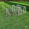 Portería de Fútbol Pequeña de Acero Inoxidable Ensamblada para Interiores y Exteriores Marco de Portería de Fútbol para Exteriores Red para 3/4/5/7 Personas