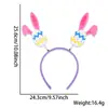 Diadema de Dibujos Animados de Pascua Tela No Tejida Conejo Huevo Primavera Adulto y Niños Suministros para Decoración de Fiesta Pinza para el Cabello Diadema