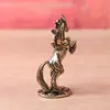 Unicornio de pie de latón puro caballo del zodiaco regalo cultural vintage decoración mascota de té de escritorio artesanía adorno de cobre
