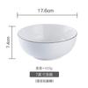 Conjunto de tigelas de cerâmica personalizadas para jantar, tigelas e pratos nórdicos simples, conjunto de louças para sopa de macarrão de cerâmica para hotel, louças de porcelana óssea