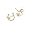Nuevos Pendientes de Estrella de Zirconia 2026 para Mujer, Diseño de Nicho de Lujo Ligero, Elegantes y Versátiles, Pendientes Dorados con Zirconia Brillante