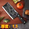 Faca de Corte Afiada Doméstica, Faca de Legumes de Aço Inoxidável de Dupla Finalidade, Faca de Corte de Carne Forjada Artesanal de Cozinha, Faca de Fatiar