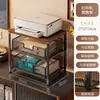 Estante de Armazenamento para Impressora Suporte para Monitor de Computador de Mesa Organizador de Mesa Multi-camadas para Papel A4 Caixa Gaveta
