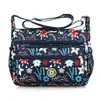 Bolso de Tela Floral Vintage para Mujer, Bolso Cruzado de Hombro Único de Tela Oxford, Bolso de Lona para Mamá, Bolsa de Compras para Personas de Mediana Edad y Mayores