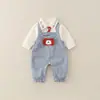 Conjunto de Mono de Dibujos Animados de Primavera 2026 para Niños, Nuevo, Elegante y Lindo, Clase A, para Niños, con Top Elegante