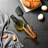 Rui Ming Cozinha Silicone Grau Alimentício Cabo de Madeira Pincel de Óleo Resistente a Altas Temperaturas Pincel para Churrasco Panqueca Ferramenta Doméstica para Assar Raspador