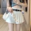 Falda plisada adelgazante de cintura alta, pantalones, estilo chica sexy, falda corta pequeña, diseño de falda de línea A, falda corta de color sólido, nueva de verano